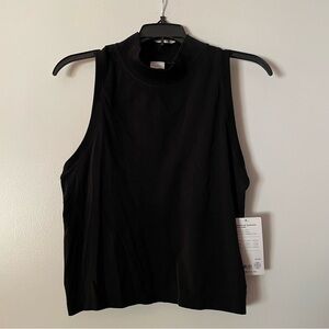 NWT Athleta Momentum Seamless Mock Tank Black M